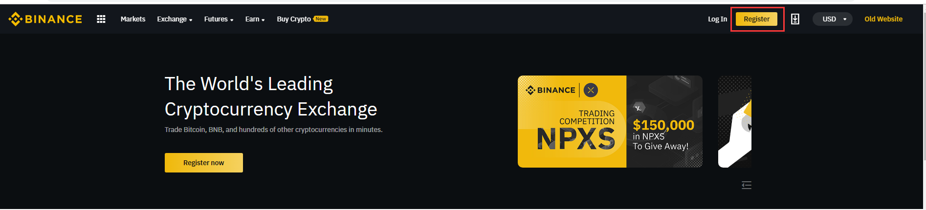 Register Binance